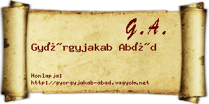 Györgyjakab Abád névjegykártya